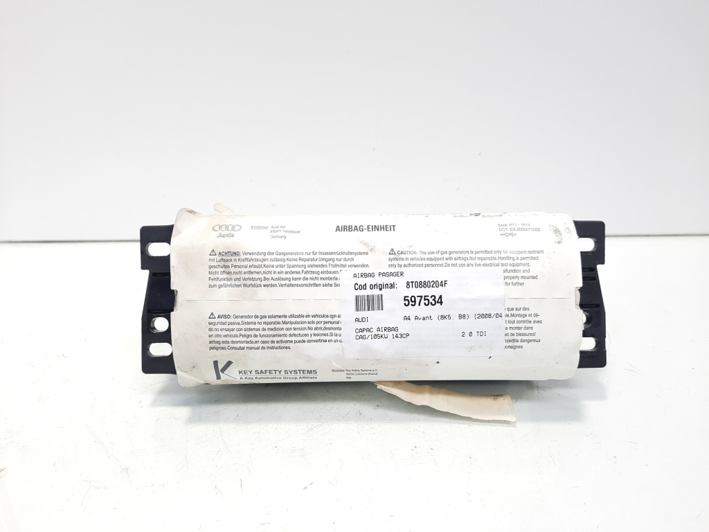 Airbag pasager, cod 8T0880204F, Audi A4 (8K2, B8) (idi:597534)