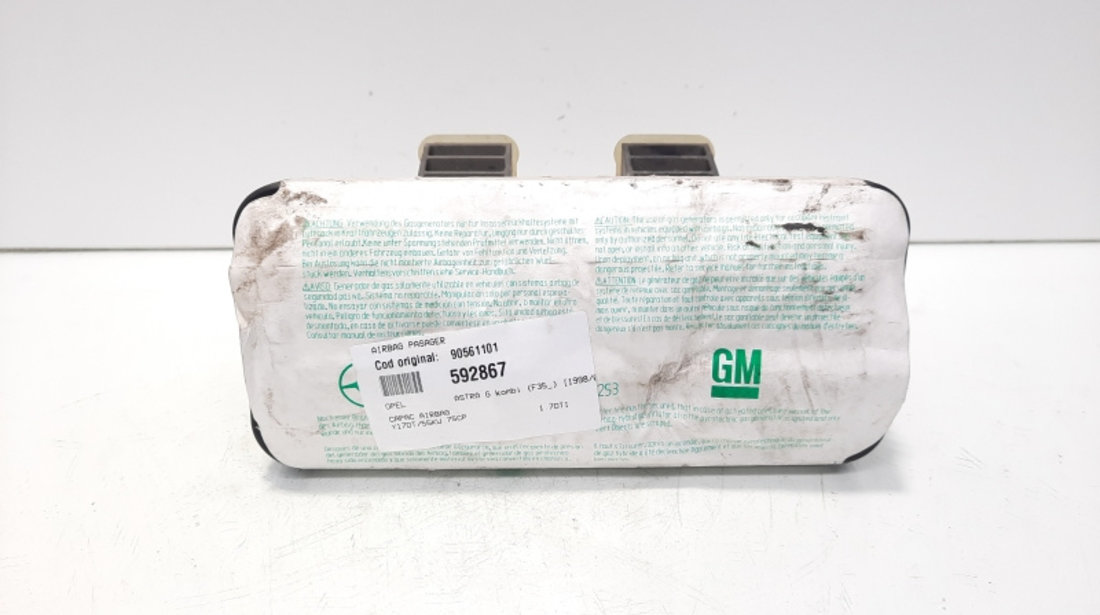 Airbag pasager, cod 90561101, Opel Astra G Cabriolet (idi:592867)