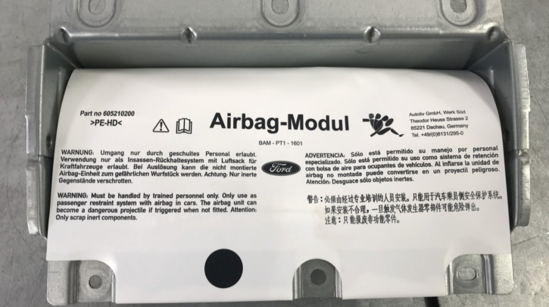 Airbag pasager Ford Mondeo MK4 Facelift 2.2 TDCi Durashift , 200cp sedan 2011 (605210200)