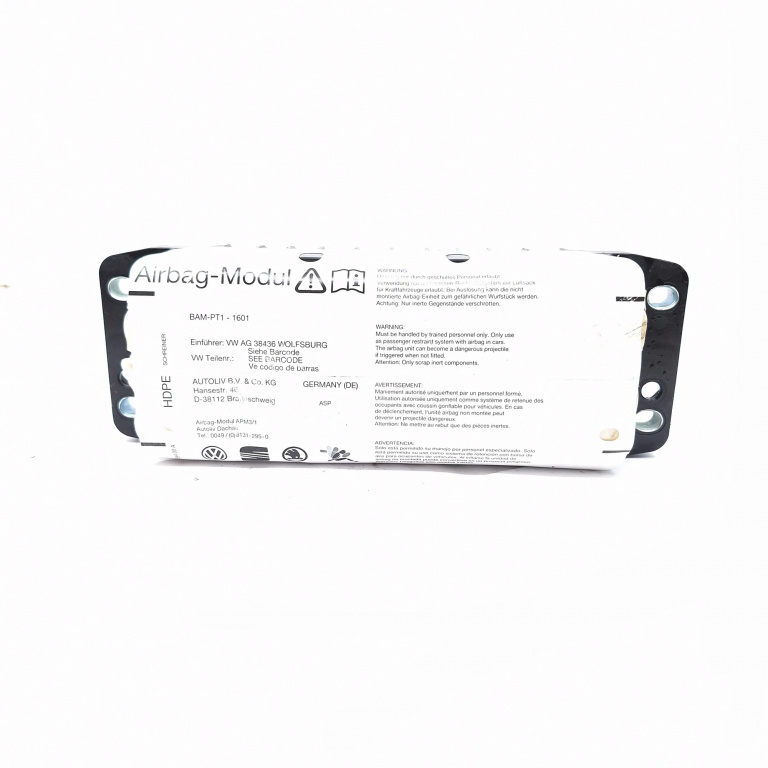 Airbag Pasager Frontal / Airbag Plansa Bord Vw Golf Plus (5M) 2005-2013 1.9 Tdi Bls Motorina 1K0880204L, Bampt11601, D38112, 0049081312950, 671Aspu8Hggufw, 607530220 Autoliv