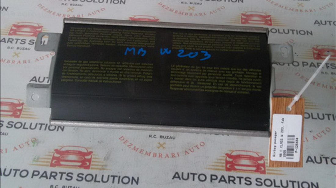 Airbag pasager MERCEDES BENZ C CLASS (W203) 2000-2007