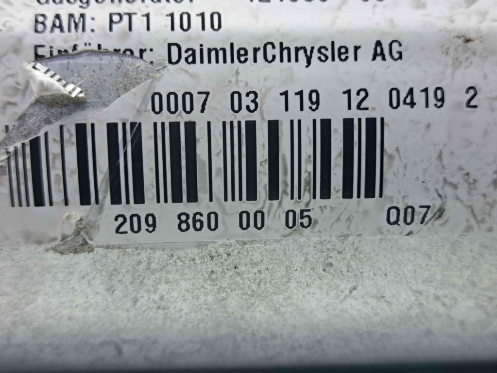Airbag pasager Mercedes Clasa CLK (C209) [Fabr 2002-2009] 2098600005