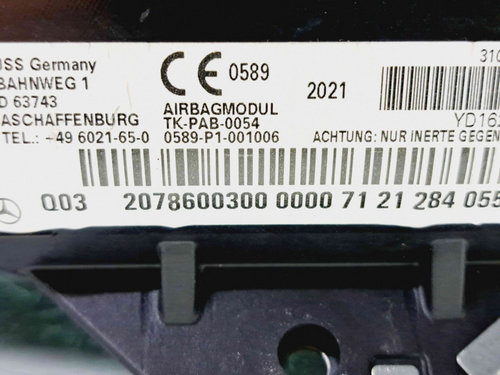 Airbag pasager Mercedes Clasa E (W207) Coupe [Fabr 2009-2012] 2078600300