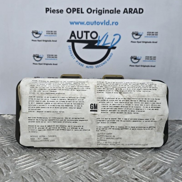 Airbag pasager Opel Astra G 1998-2004 765126112996