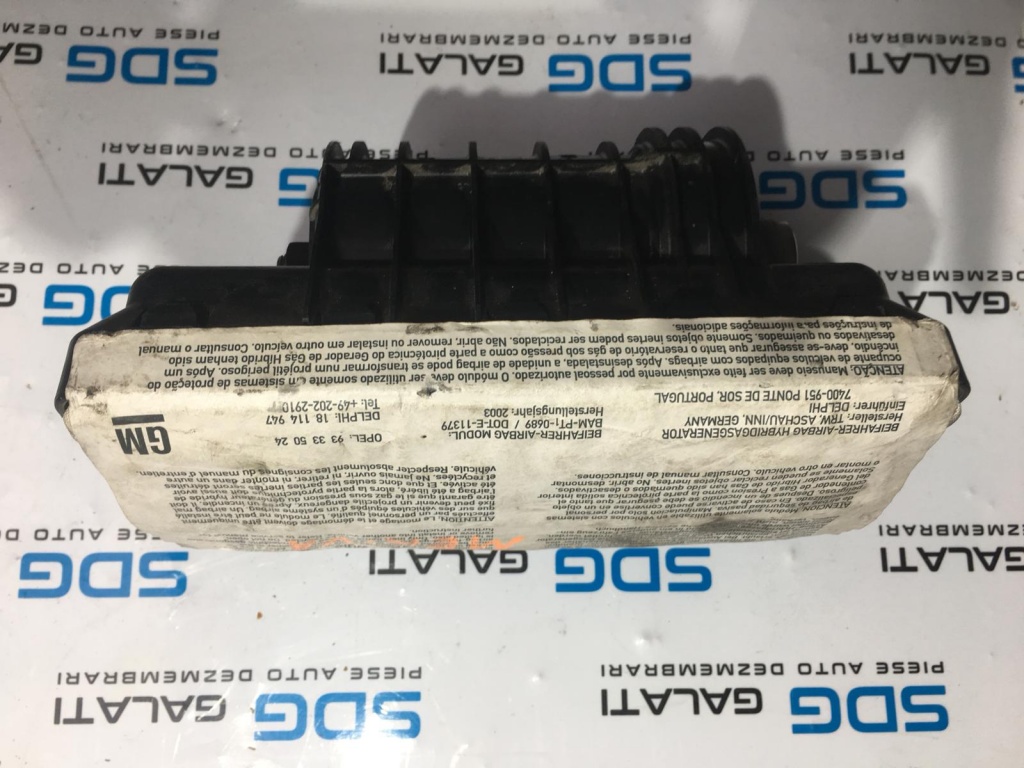 Airbag Pasager Opel Meriva A 2003 - 2010 Cod Piesa : 93335024 / 16835554