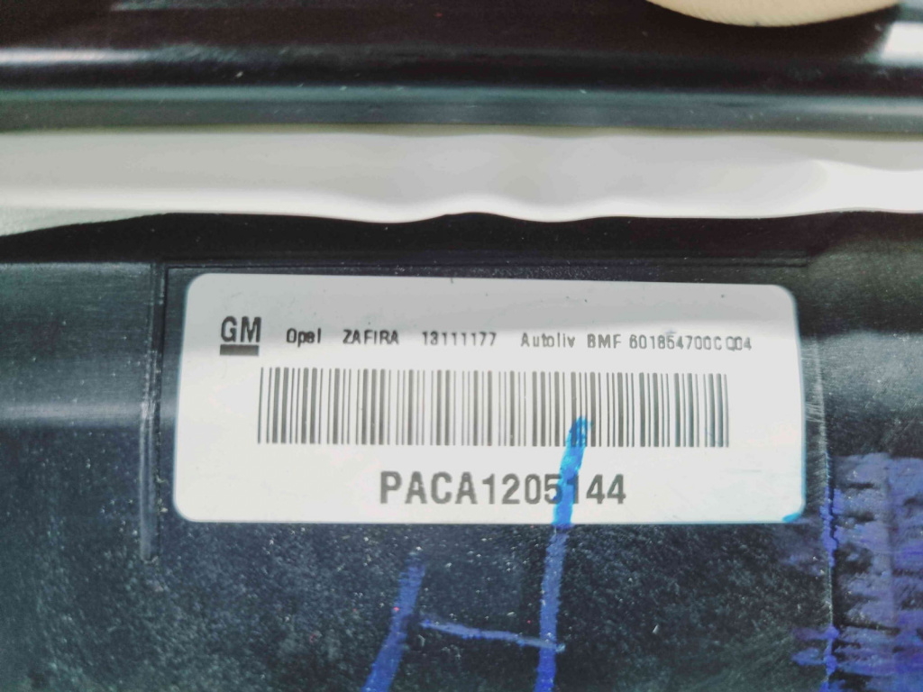 Airbag pasager Opel Zafira B (A05) [Fabr 2006-2011] 13111177