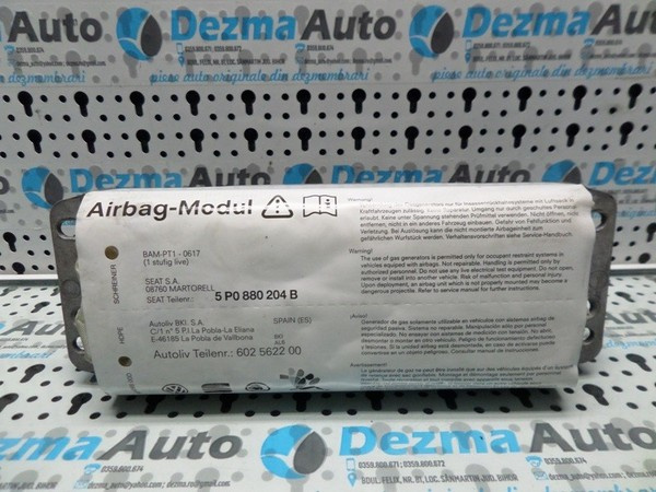Airbag pasager Seat Toledo 3 1.9 tdi, BJB, 5P0880204B