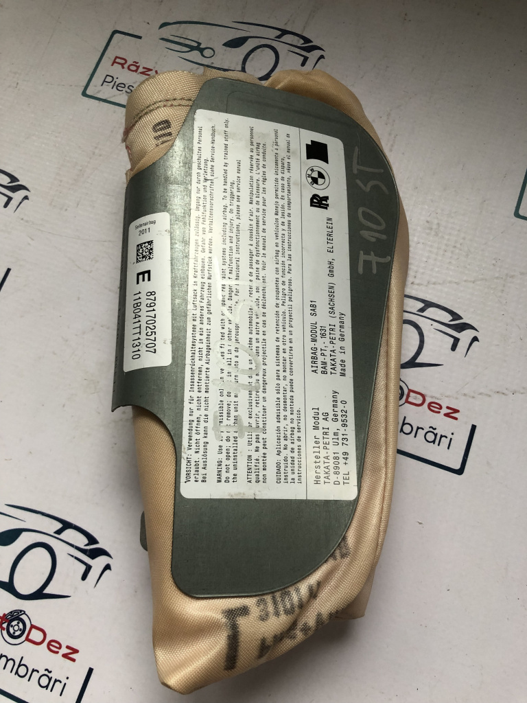 Airbag scaun stanga fata BMW Seria 5 F10 2011, 87917025707
