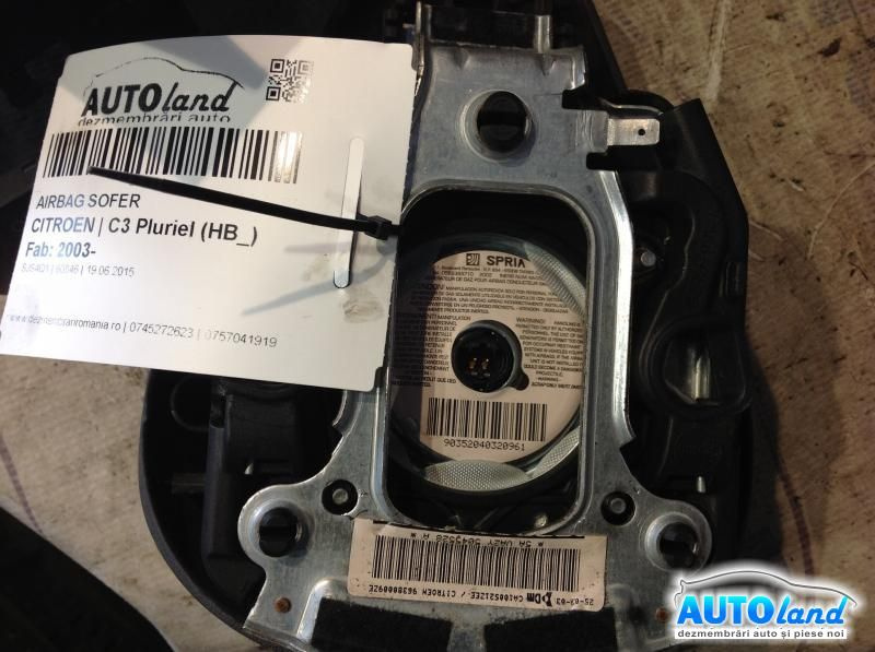 Airbag Sofer 96380009 Citroen C3 Pluriel HB 2003
