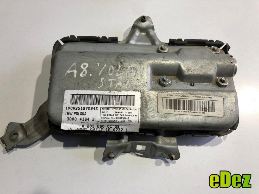Airbag usa stanga spate Mercedes C-Class (2001-2007) [W203] a2038600105