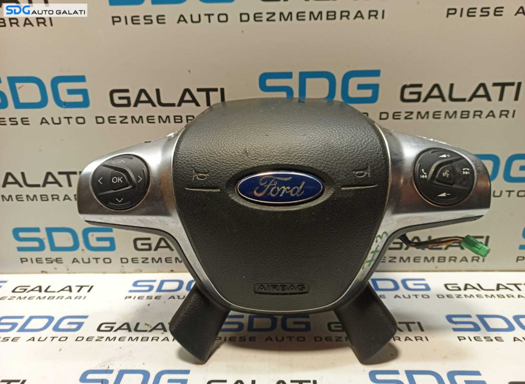 Airbag Volan Cu Comenzi Exfoliat Ford Focus 3 2010 - 2015 Cod AM5T-14K147-AA AM5T-14K147-BA AM51-RO42B85-BEW [L0066]