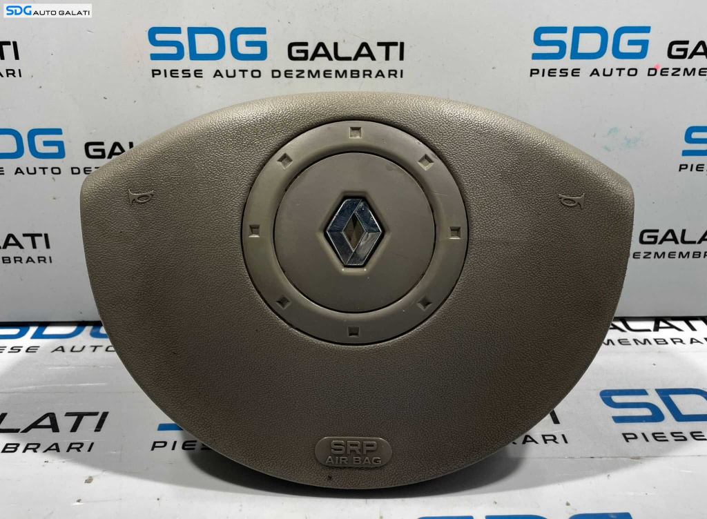 Airbag Volan Renault Megane 2 2002 - 2008 Culoare Cream Crem Bej Cod 8200381848 [L4176]