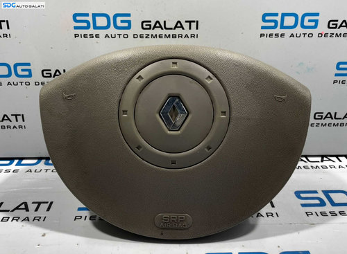 Airbag Volan Renault Megane 2 2002 - 2008 Culoare Cream Crem Bej Cod 8200381848 [L4176]