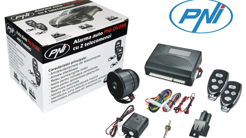 ALARMA AUTO CU 2 TELECOMENZI SI MODUL INCHIDERE CENTRALIZATA (FARA ACTUATORI) (include taxa de timbru verde)