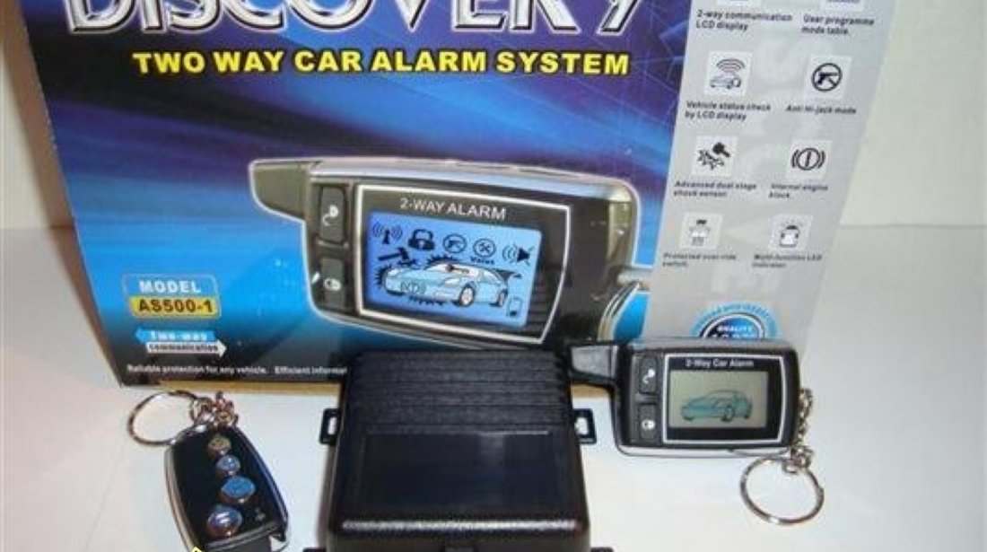 ALARMA AUTO CU PAGER DISCOVERY AS500 SISTEM DE SECURITATE MONTAJ AUTORIZAT IN TOATA TARA LA CEL MAI BUN PRET