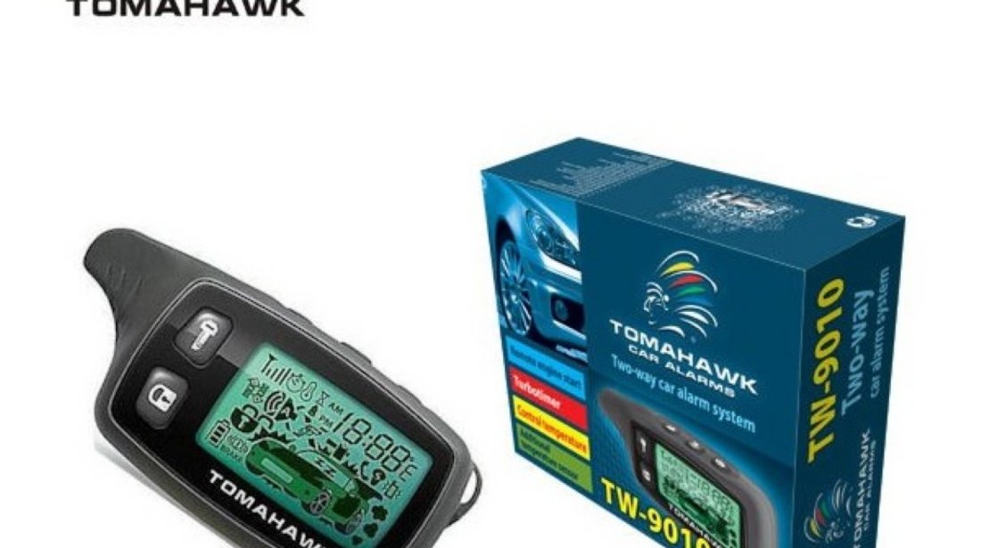 ALARMA AUTO CU PAGER TOMAHAWK TW 9010 SISTEM DE SECURITATE CU PORNIRE MOTOR MONTAJ AUTORIZAT IN TOATA TARA LA CEL MAI BUN PRET