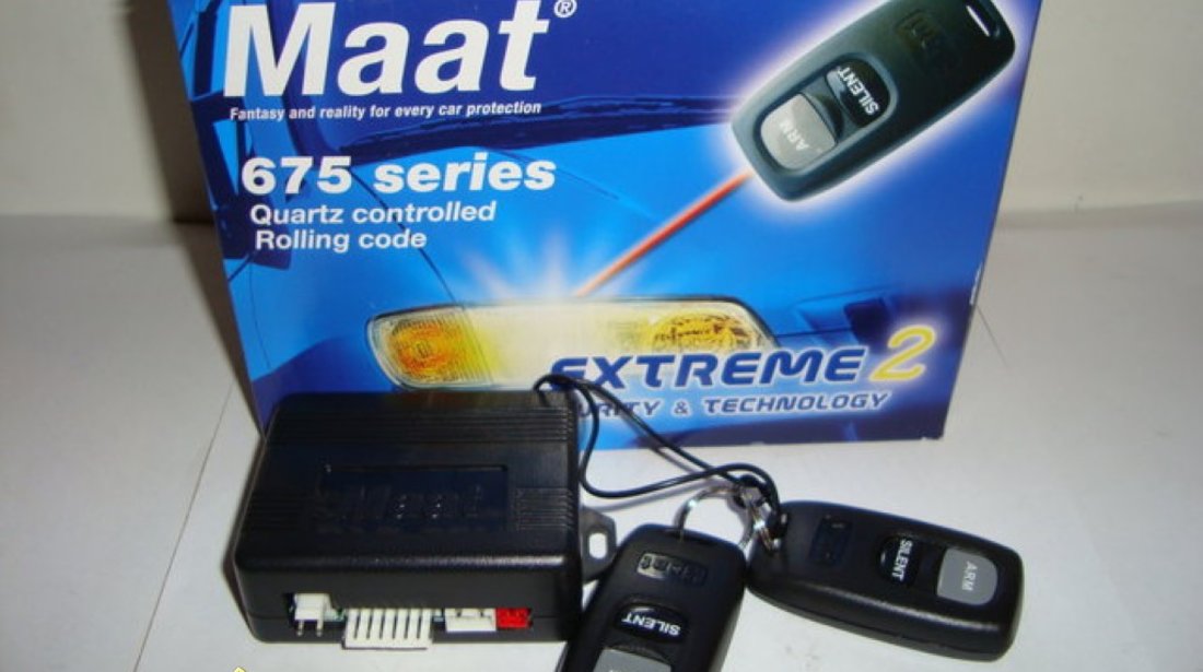 ALARMA AUTO MAAT 675 EXTREME 2 SISTEM DE SECURITATE CU TELECOMANDA MONTAJ AUTORIZAT