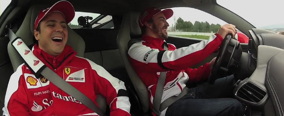 Alonso si Massa isi fac de cap la bordul Ferrari-ului 458 Italia Alonso si Massa isi fac de cap la bordul Ferrari-ului 458 Italia