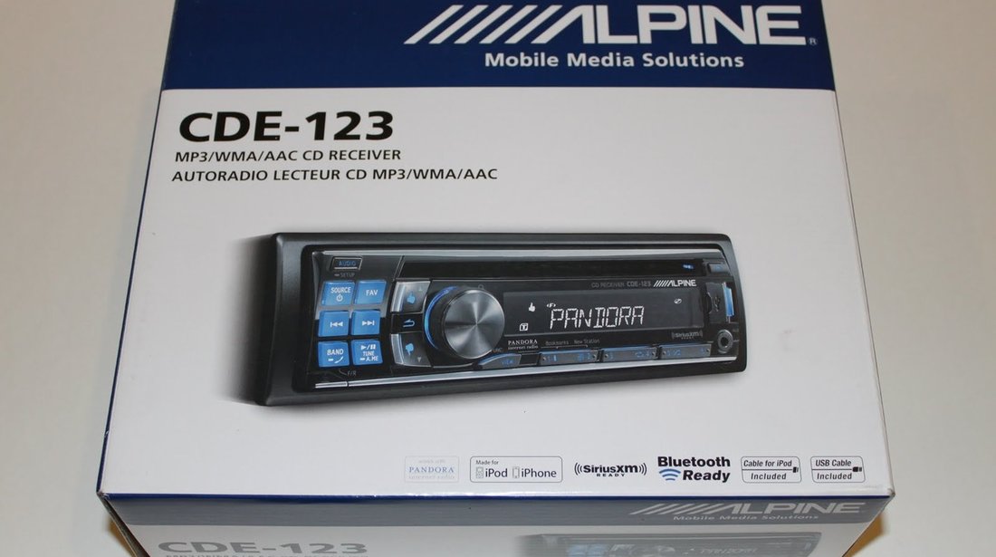 ALPINE CDE-123R RADIO-CD MP3 Player Auto C USB Montaj In Toata Tara