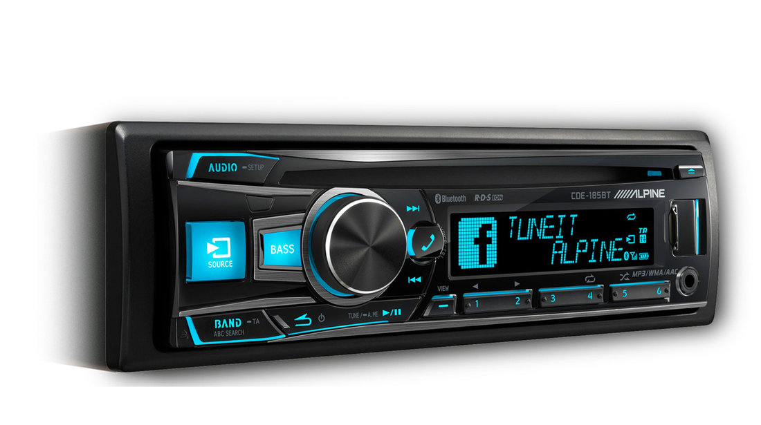 ALPINE CDE-185BT RADIO-CD MP3 Player Auto C USB Montaj In Toata Tara