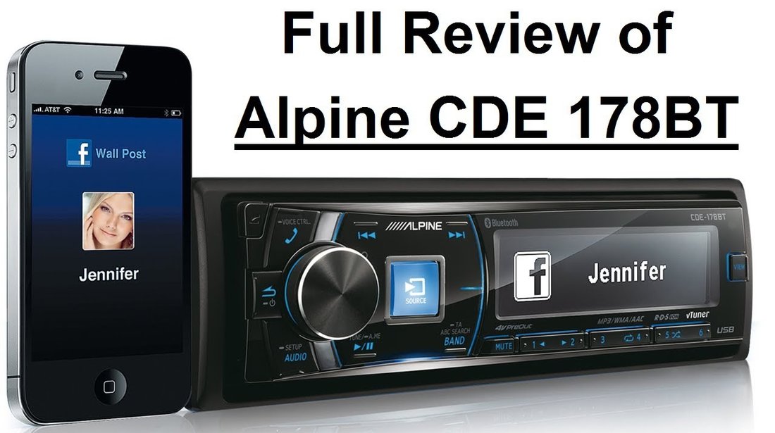 ALPINE IDE-178BT RADIO-CD MP3 Player Auto C USB Montaj In Toata Tara