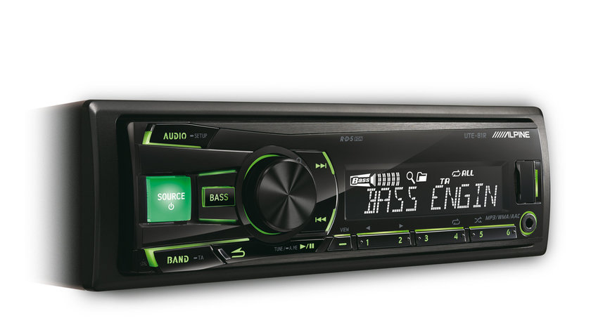 ALPINE UTE-81R RADIO-CD MP3 PLAYER AUTO CU USB LEDURI VERZI MONTAJ CALIFICAT