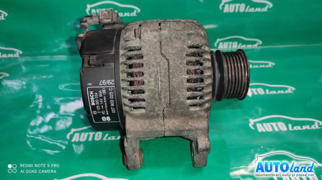 Alternator 0123320034 1.6 Benzina, 90 Ah Audi A3 8L1 1996-2003