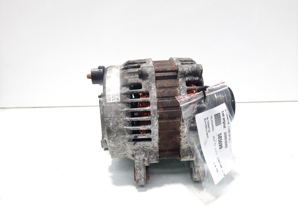 Alternator 120A, cod 028903029G, VW Golf 4 (1J1), 1,9 TDI, ALH (id:585699)