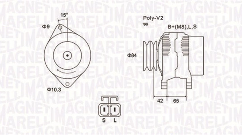 Alternator (12V, 70A) FORD RANGER; MAZDA B-SERIE 2.5D/3.0 d intre 1998-2012