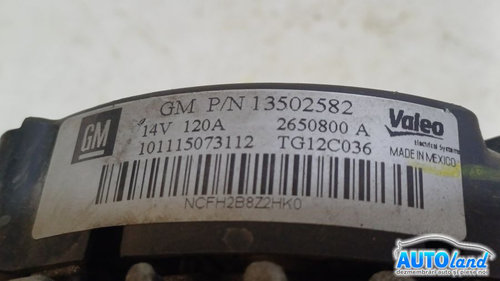 Alternator 13502582 2.0 CDTI, 120a Opel INSIGNIA 2008