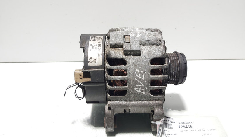 Alternator 140A Bosch, cod 028903029R, Audi A6 (4B2, C5), 1.9 TDI, AWX (id:638618)