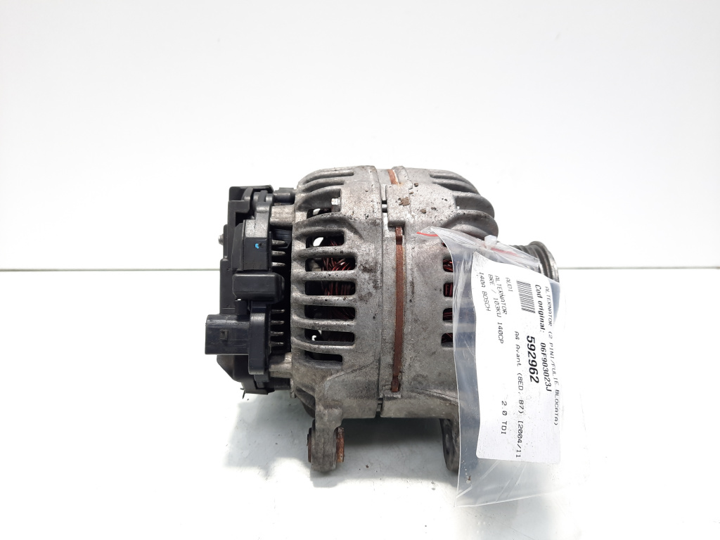 Alternator 140A Bosch, cod 06F903023J, Audi A4 Avant (8ED, B7), 2.0 TDI, BRE (pr:110747)
