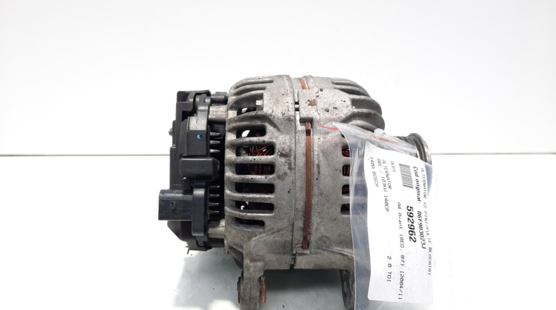 Alternator 140A Bosch, cod 06F903023J, Audi A4 Avant (8ED, B7), 2.0 TDI, BRE (pr:110747)