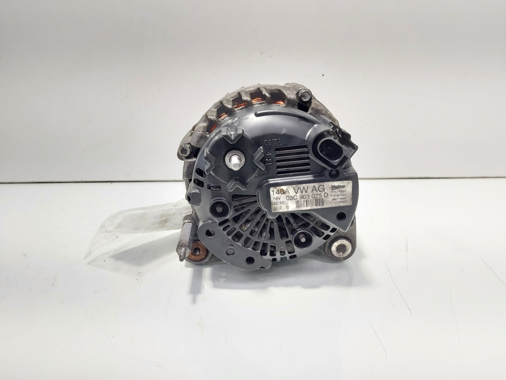 Alternator 140A Valeo, cod 03C903025D, Vw Golf 6 (5K1) 1.4 TSI, CAX (id:700253)