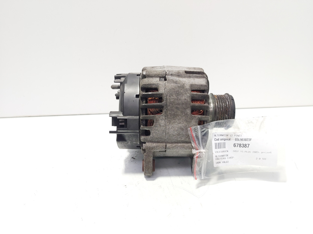 Alternator 140A Valeo, cod 03L903023F, Vw Golf 6 Plus 2.0 TDI, CBD (id:678387)