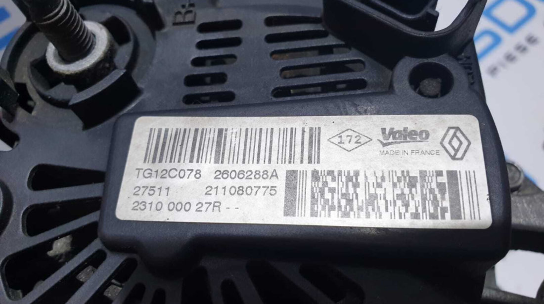 Alternator 14V 120A Renault Clio 3 1.5 2005 - 2014 Cod 2606288A