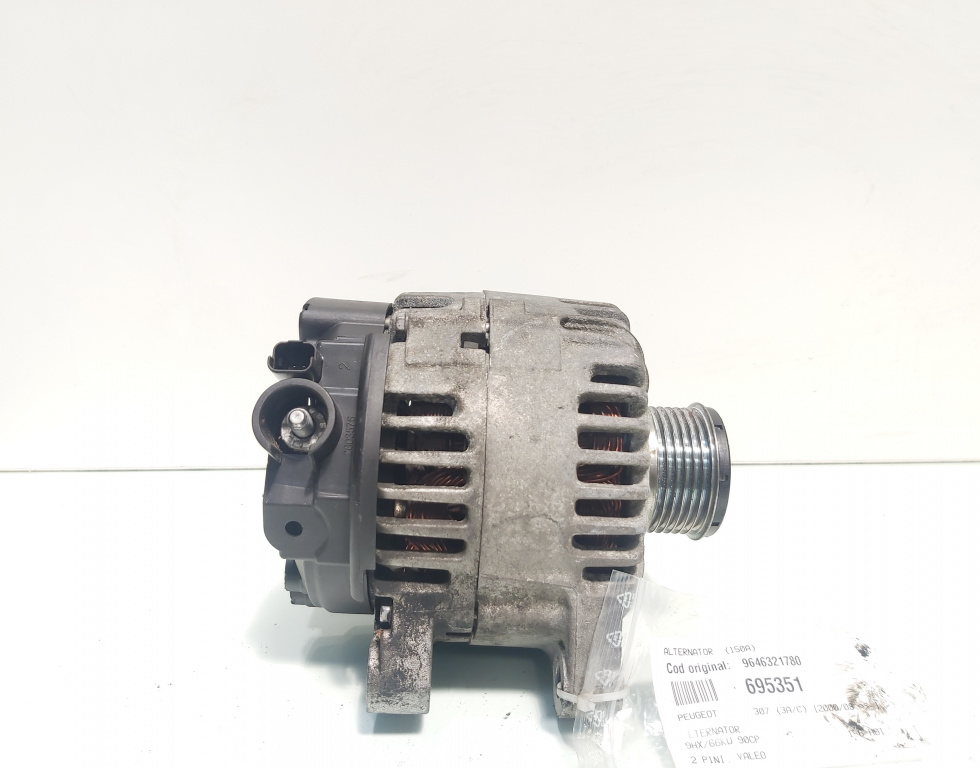 Alternator 150A Valeo, cod 9646321780, Peugeot 307, 1.6 HDI, 9HX (id:695351)