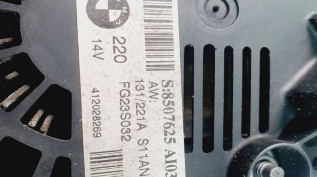 Alternator 2.0 d n47d20c 8507625 BMW X3 F25 [2010 - 2015] 2.0 d N47D20C