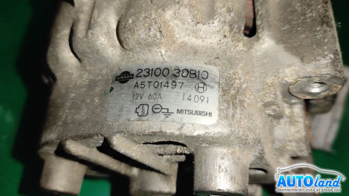 Alternator 2310030b10 1.2 Benzina 60 A Fulie cu 3 Caneluri Nissan MICRA I K10 1982-1992
