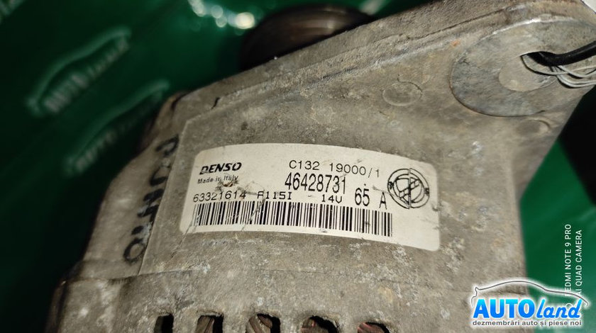 Alternator 46428731 1.9 JTD Fiat PUNTO 1999-2012