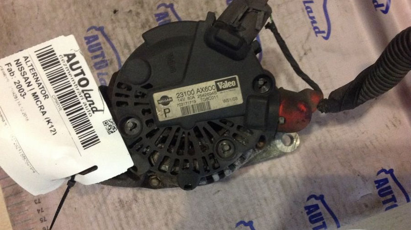 Alternator 703171719 Nissan MICRA K12 2003