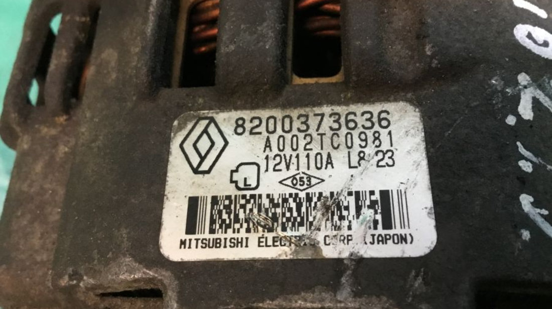 Alternator 8200373636 1.5 DCI Renault CLIO II 2001