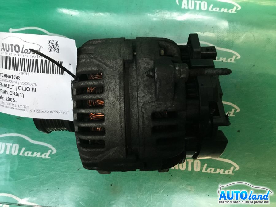 Alternator 8200390675 1.5 DCI 0124425037 Renault CLIO III BR0/1,CR0/1 2005