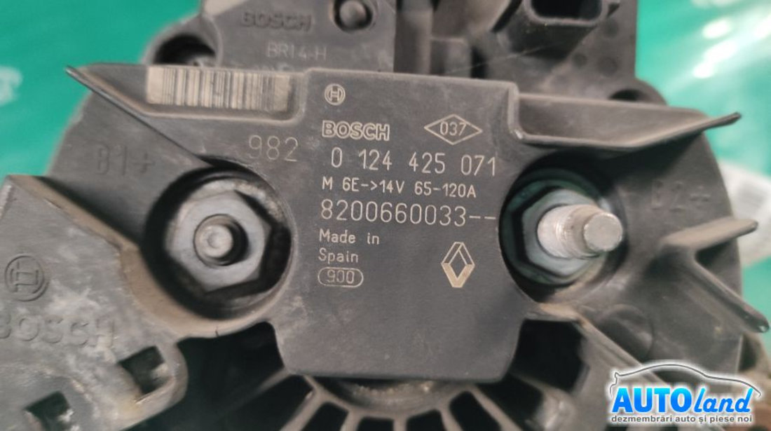 Alternator 8200660033 1.5 DCI, 6 Can, Fulie cu Ambreiaj, 120 A Renault CLIO III BR0/1,CR0/1 2005