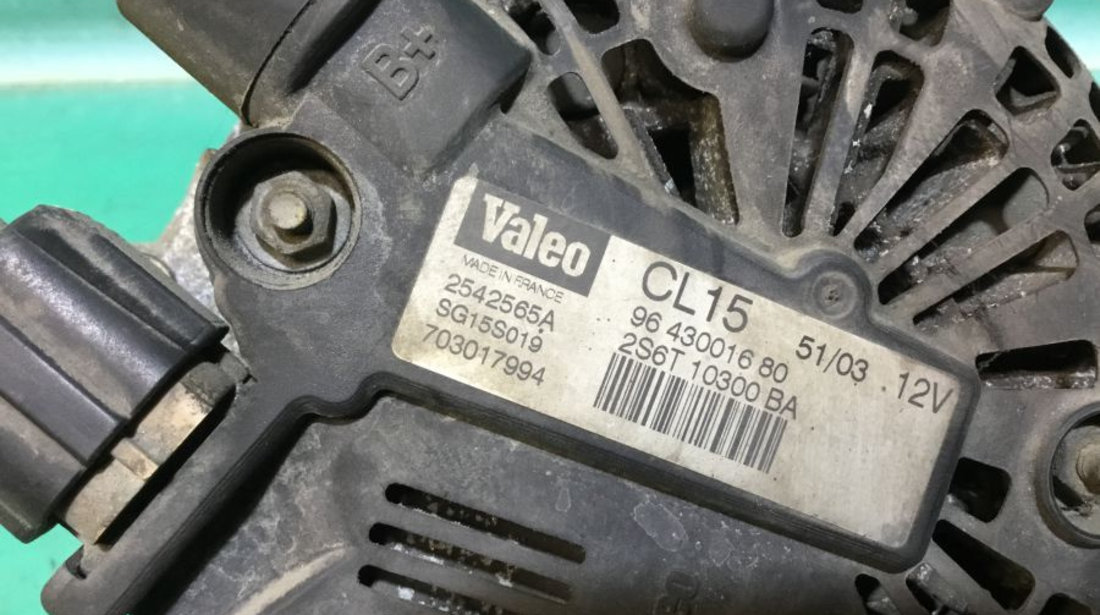 Alternator 9643001680 1.4 TDCI Ford FUSION JU 2002