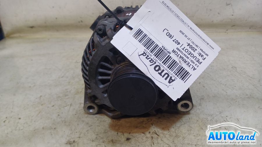 Alternator 9654752880 2.0 HDI Peugeot 407 6D 2004