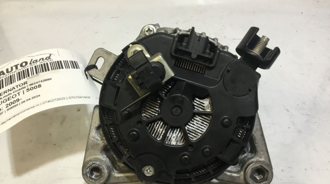 Alternator 9824742880 2.0 HDI,mufa Ciobita Peugeot 5008 2009