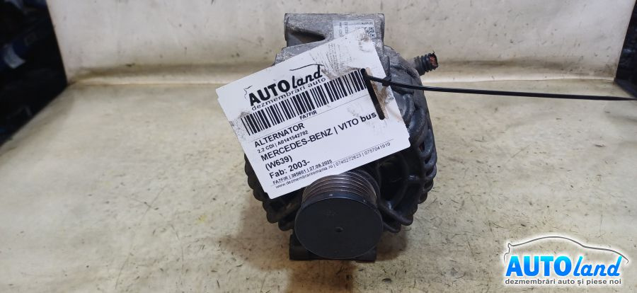Alternator A0141542702 2.2 CDI Mercedes-Benz VITO bus W639 2003