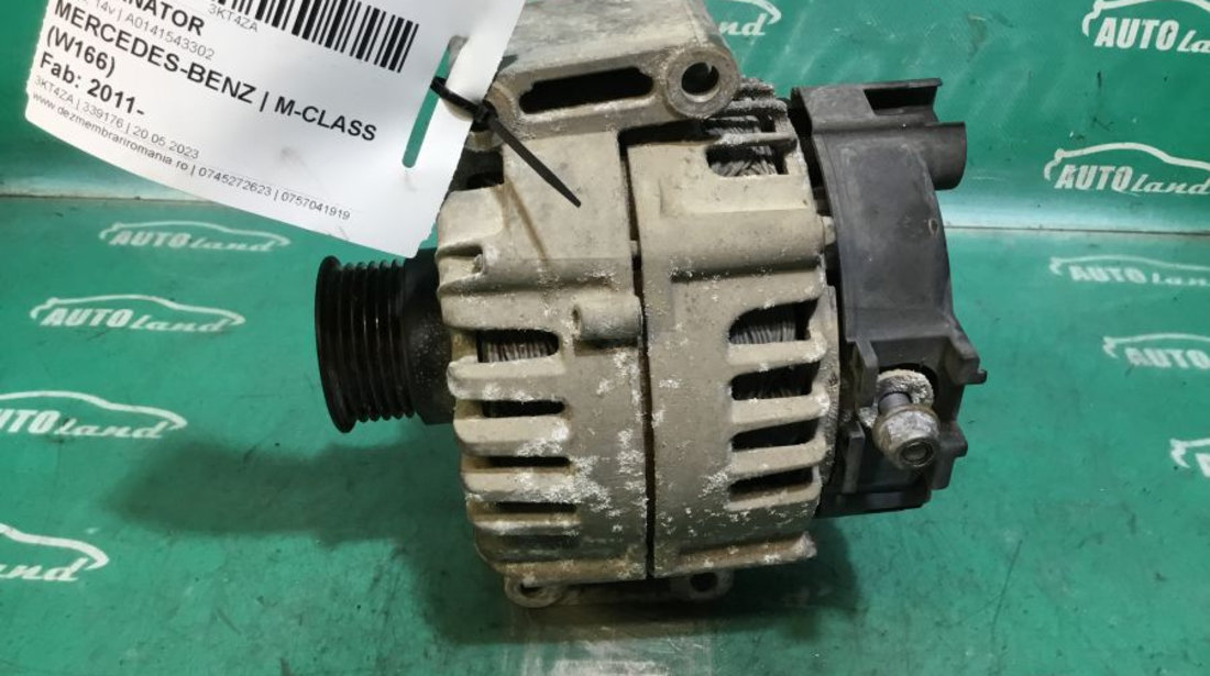 Alternator A0141543302 180a, 14v Mercedes-Benz M-CLASS W166 2011