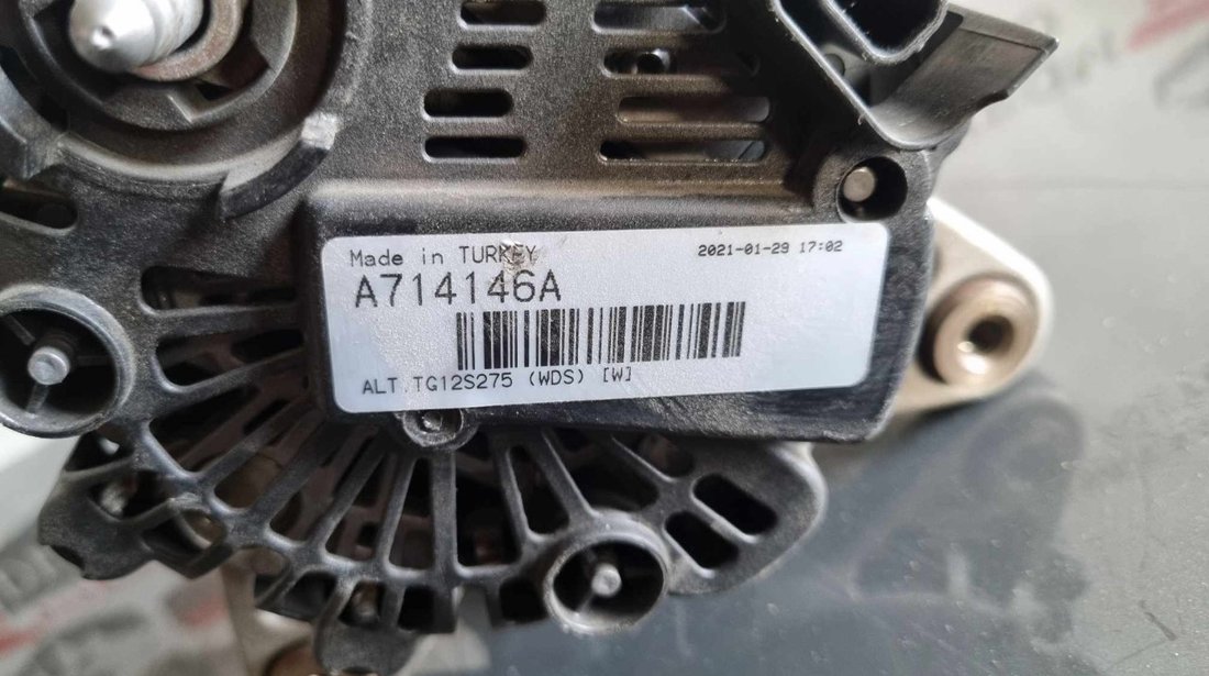 Alternator A714146A / TG12S275 Dacia Sandero II 1.5 dCi 84 cai motor K9K 830